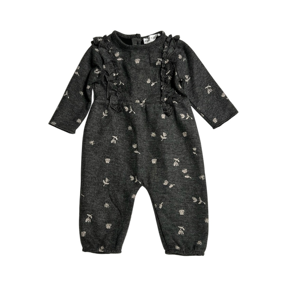 Zara Black and Gray Kids One Piece Footie‎
